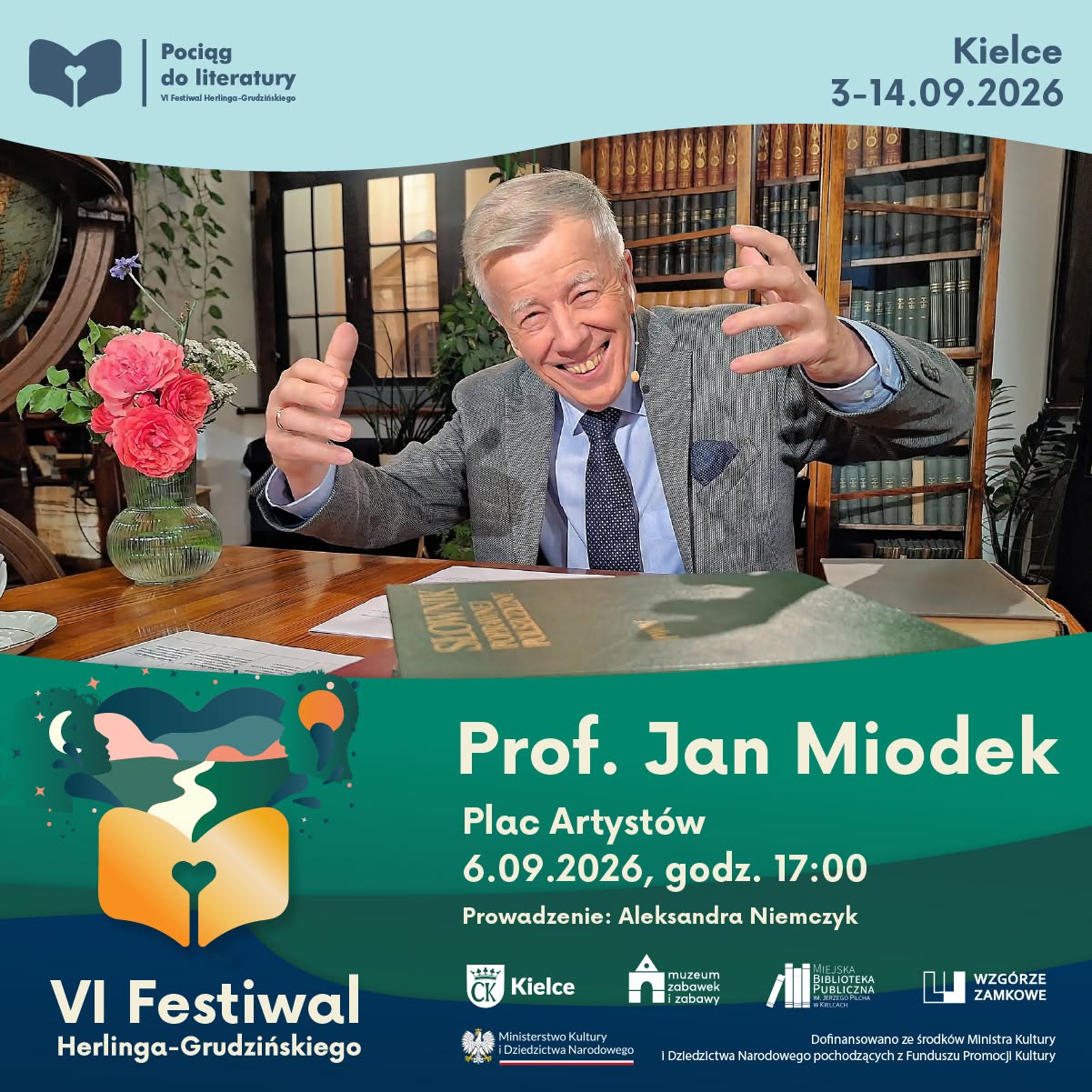 Mistrz słowa – spotkanie z profesorem Janem Miodkiem na Festiwalu Herlinga-Grudzińskiego w Kielcach