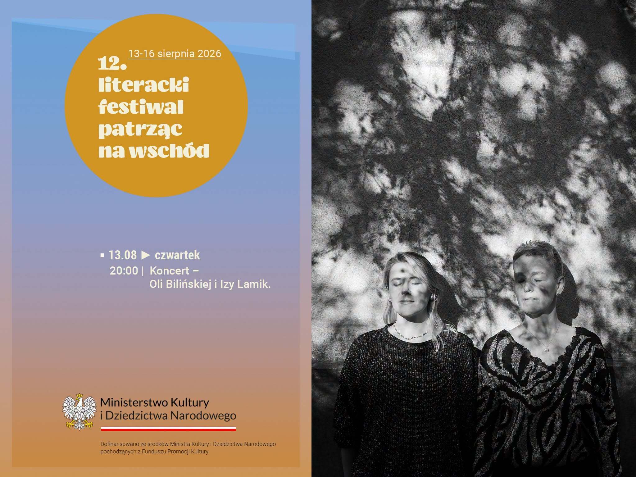„Dwa głosy na wschód od ciszy” – koncert Oli Bilińskiej i Izy Lamik.
