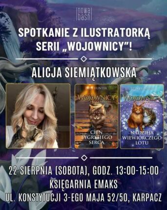 Zdjęcie spotkania: Od szkicu do okładki - spotkanie z ilustratorką "Wojowników" Alicją Siemiątkowską