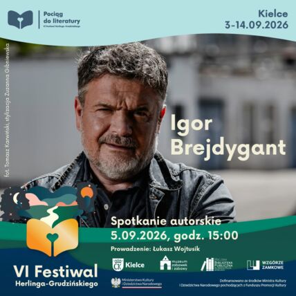 Zdjęcie spotkania: Mroczne śledztwa i literackie napięcie – Igor Brejdygant w Kielcach