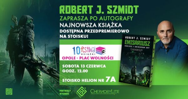 Zdjęcie spotkania: Przedpremiera Emisariusza – Robert J. Szmidt na Festiwalu Książki w Opolu