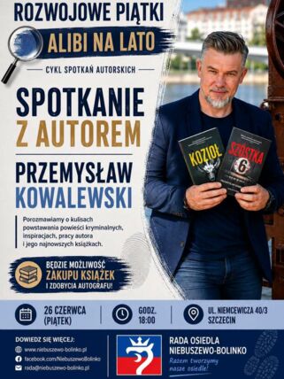 Zdjęcie spotkania: Kryminalne lato na Niebuszewie – spotkanie z Przemysławem Kowalewskim