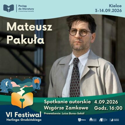 Zdjęcie spotkania: Między ironią a czułością – spotkanie z Mateuszem Pakułą