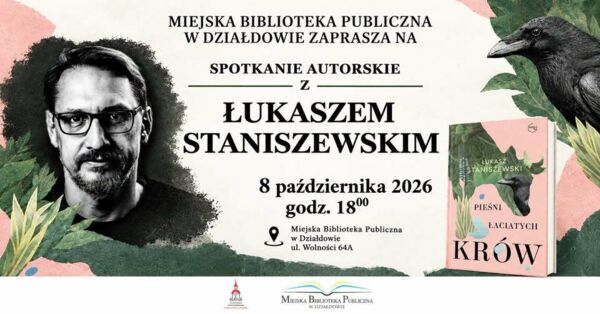 Zdjęcie spotkania: Magia warmińskiej wsi i koniec świata – Łukasz Staniszewski w Miejskiej Bibliotece Publicznej w Działdowie