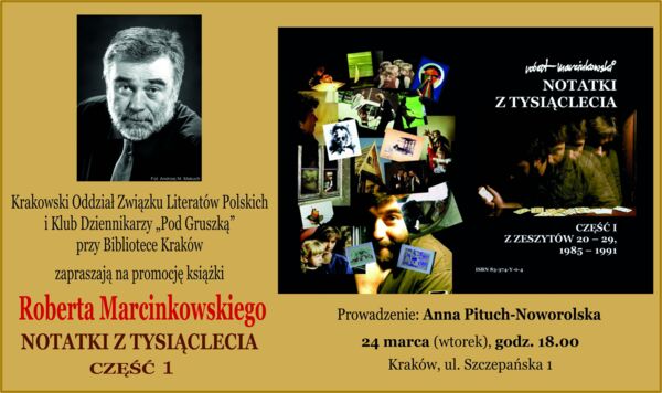 Zdjęcie spotkania: Notatki z duszy – między poezją a pamiętnikiem Spotkanie autorskie z Robertem Marcinkowskim wokół książki „Notatki z tysiąclecia. Część I”