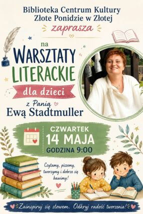 Zdjęcie spotkania: Bajkowe podchody z Ewą Stadtmüller – czytamy, tworzymy, śmiejemy się